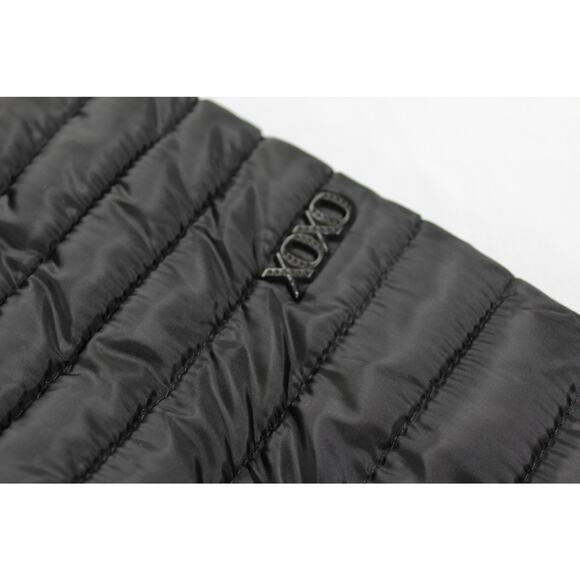XOXO Girls M (8-10) Quilted Puffer Jacket Coat Black Sherpa Collar - Picture 8 of 11